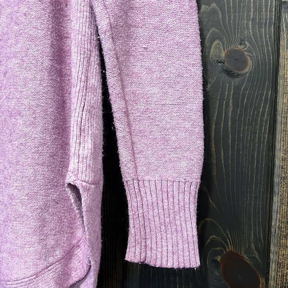 Anthropologie Sweater S Turtleneck Curved Hem Lavender Purple Cozy Stretchy Boho - Picture 4 of 9